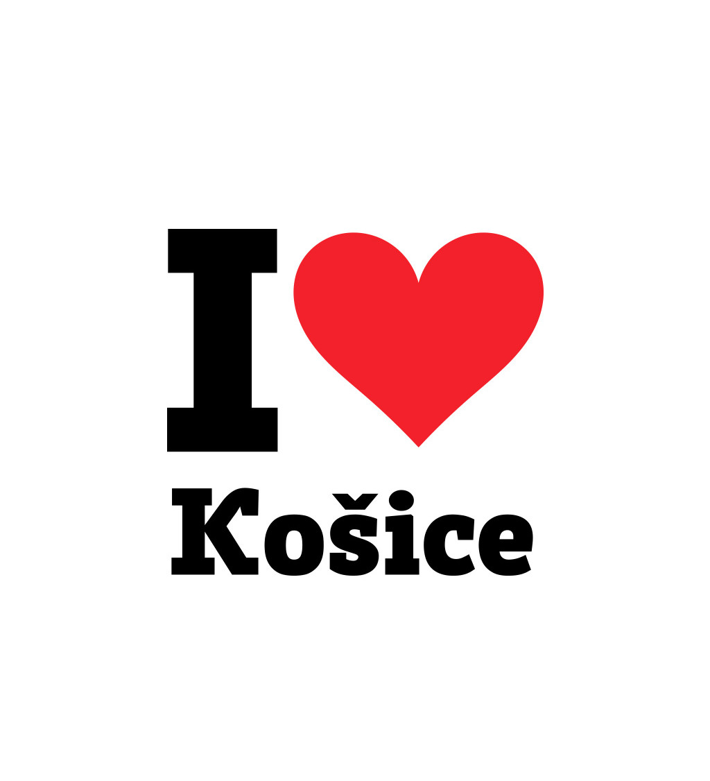 Dámske tričko biele - I love Košice