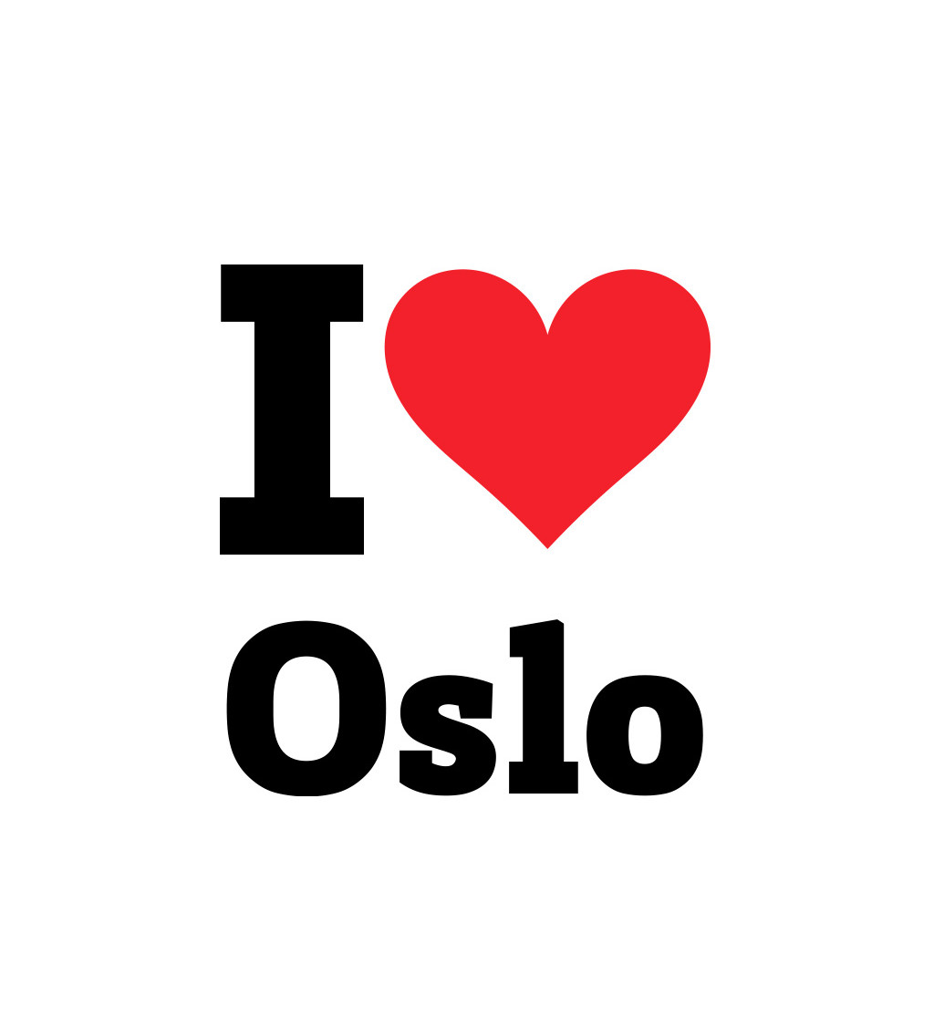 Dámske tričko biele - I love Oslo