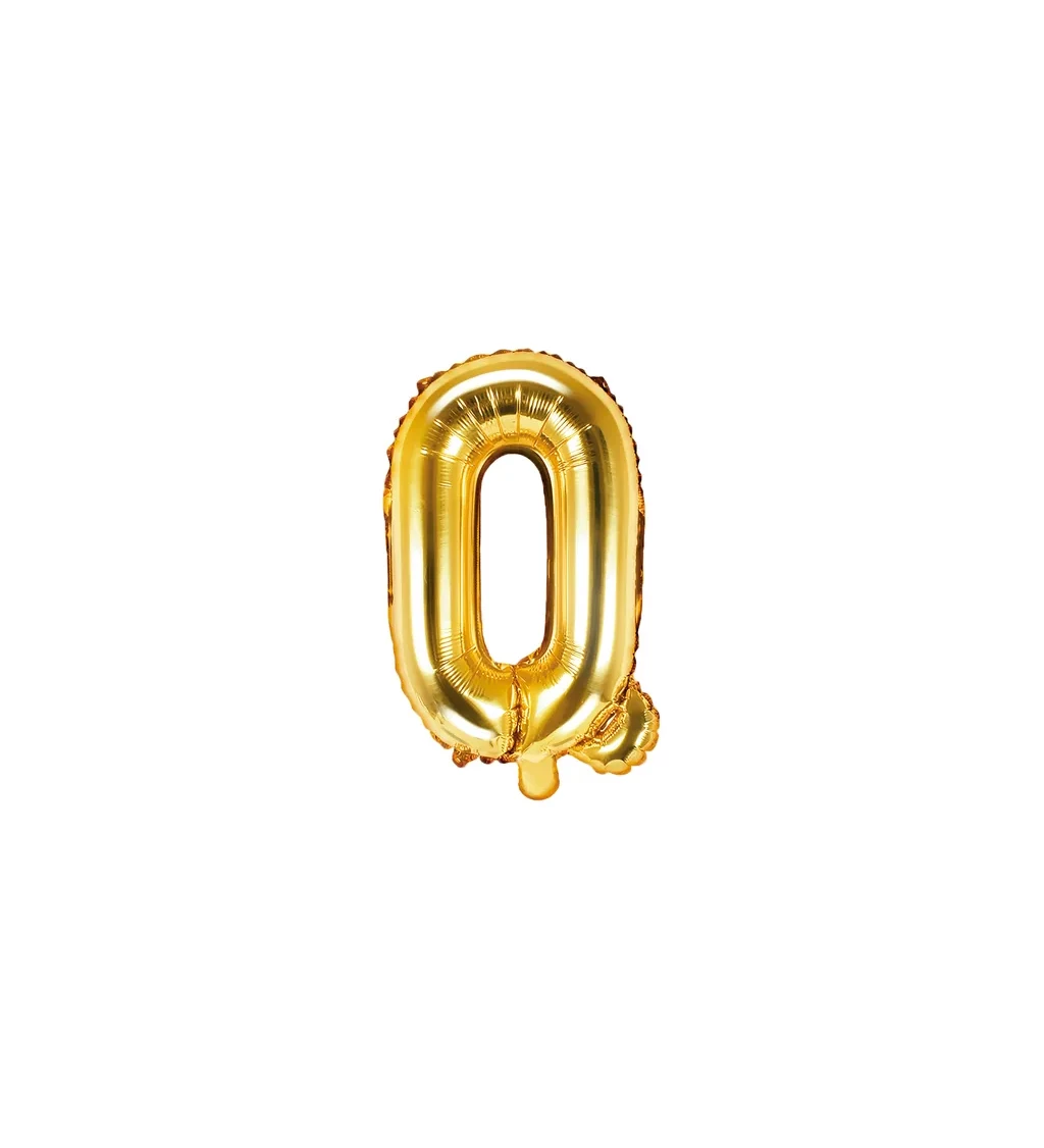 Fóliový balónik Q - zlatý