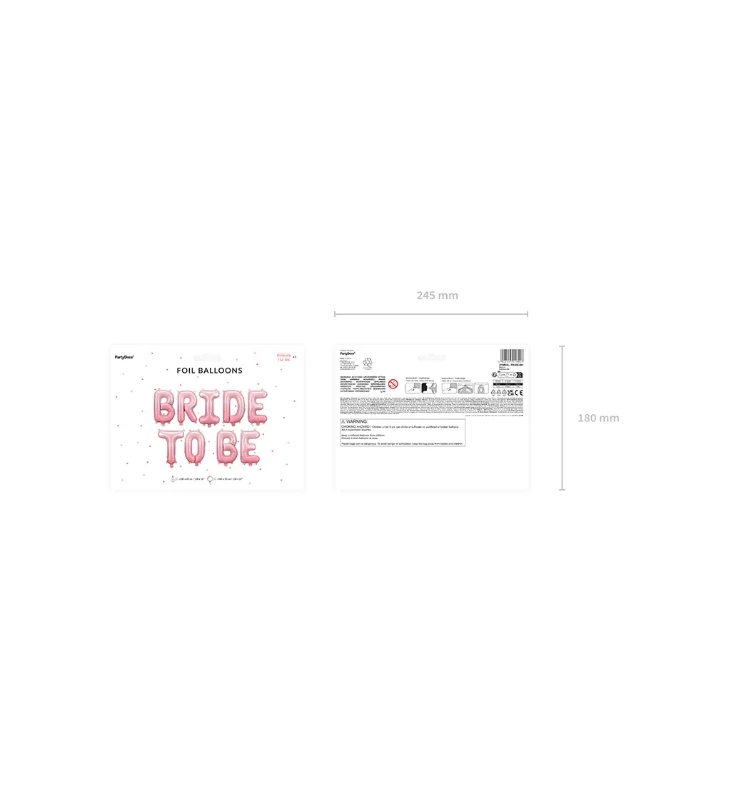 Fóliový nápis "Bride to be", ružový