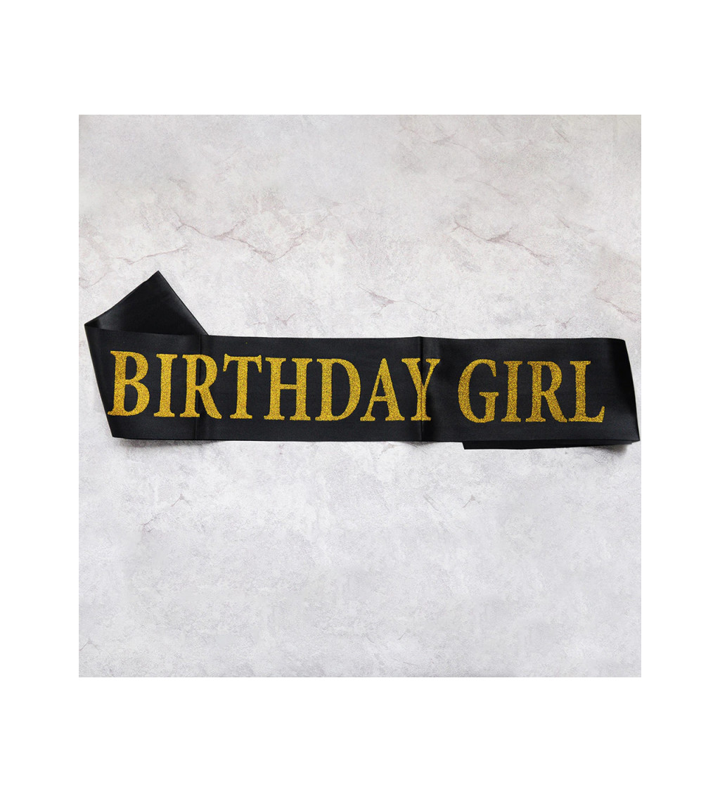 Šerpa čierna "Birthday Girl"