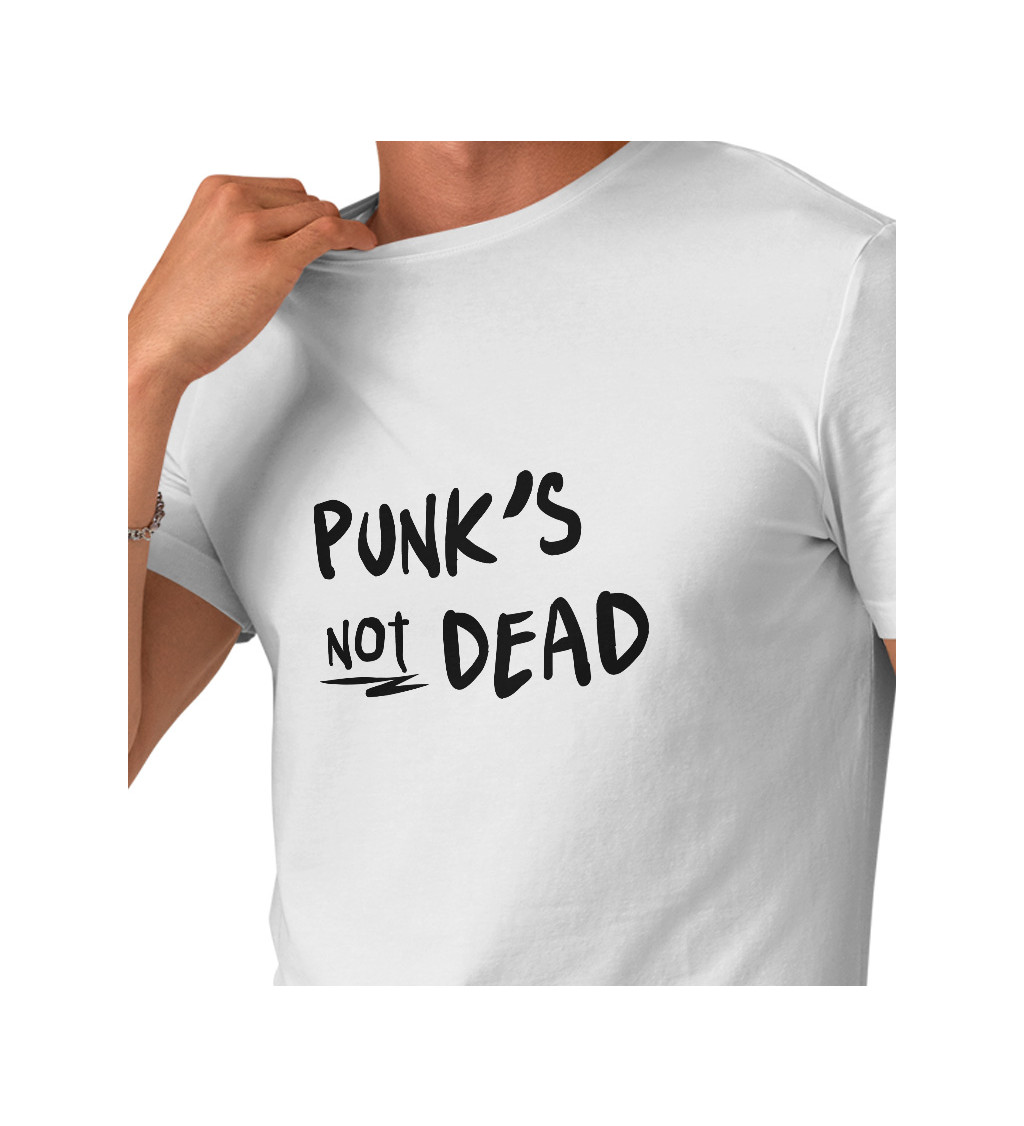 Pánske tričko biele - Punks not dead