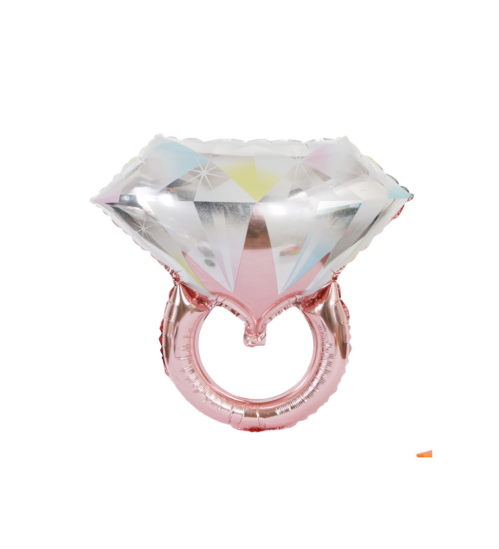 Fóliový balónik Prsten rosegold