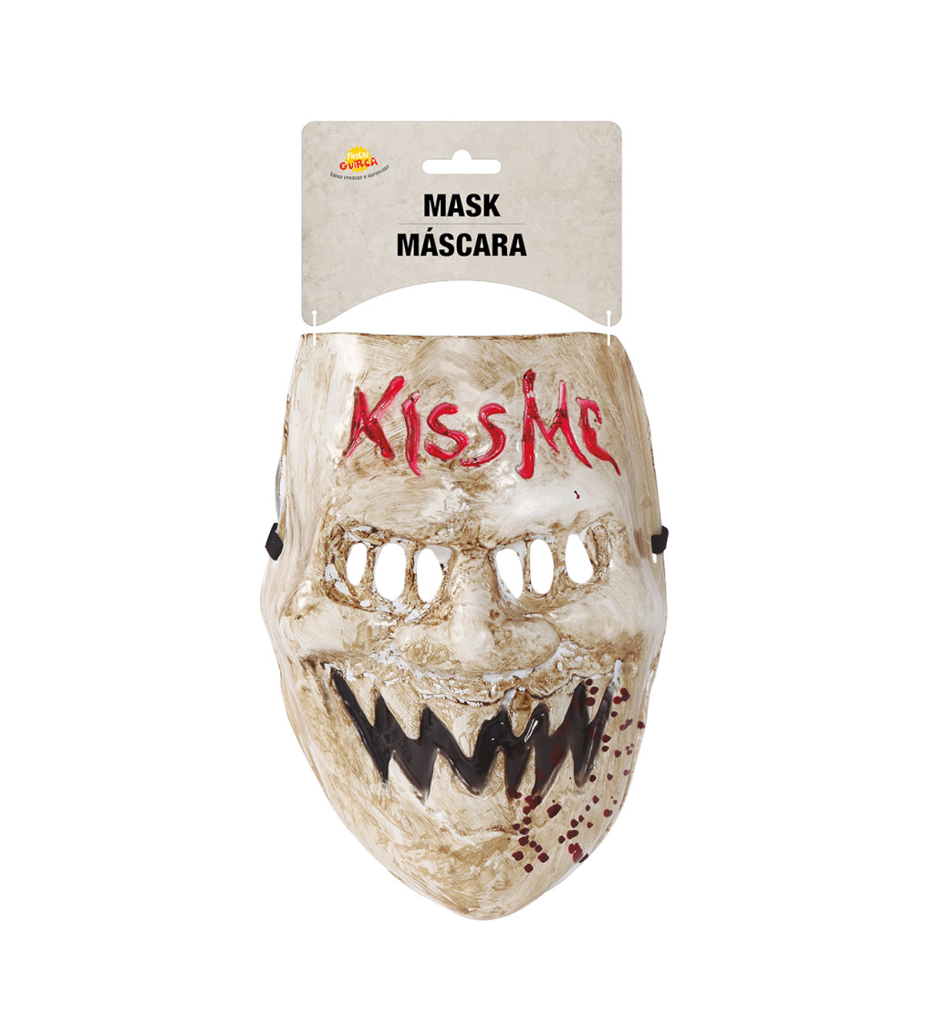 Krvavá maska "Kiss Me" – plastová