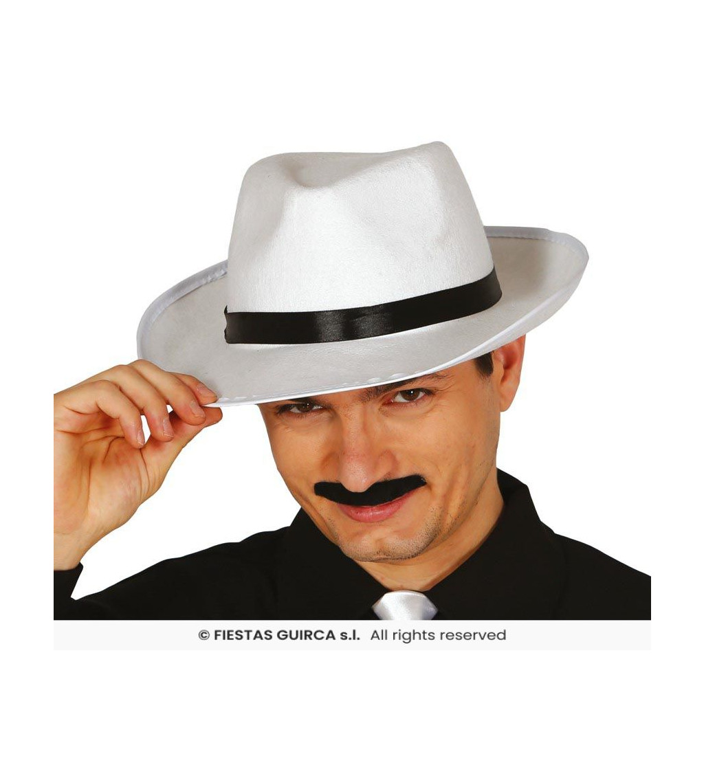 Biely gangsterský klobúk