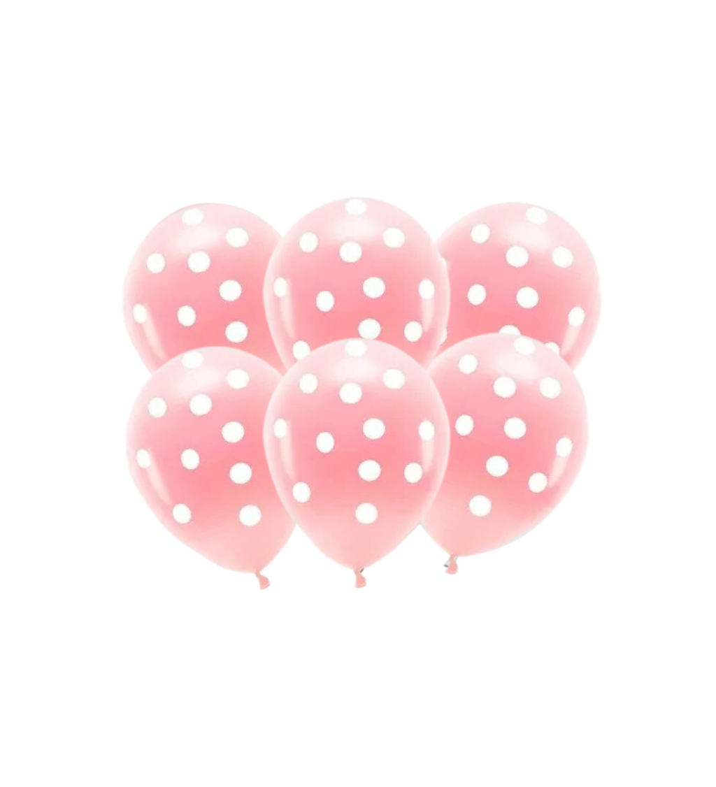 Eco balonky - ruzove tecky