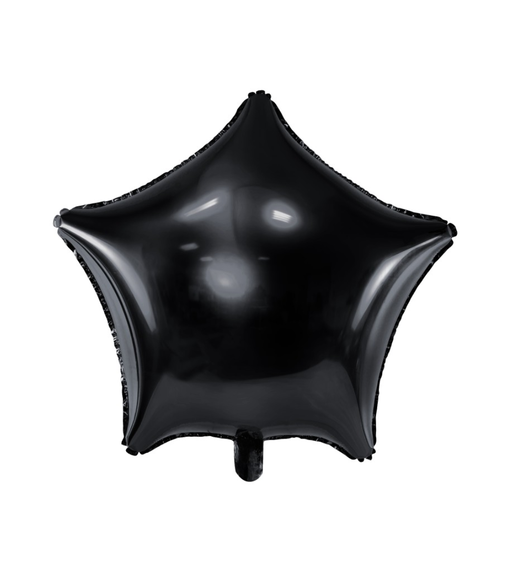 Fóliový balón - čierna hviezda