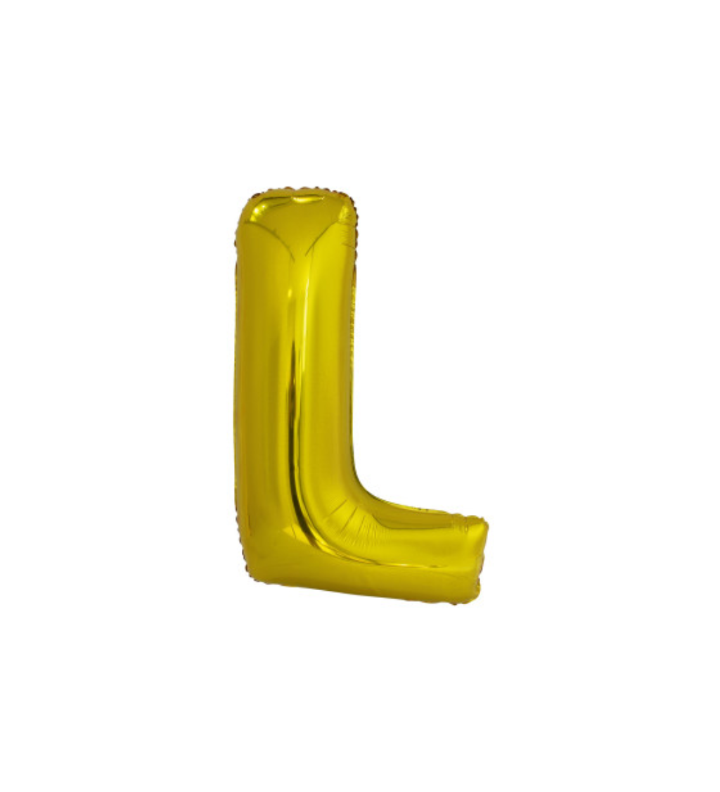 Fóliový balónik "L" - zlaté 86cm