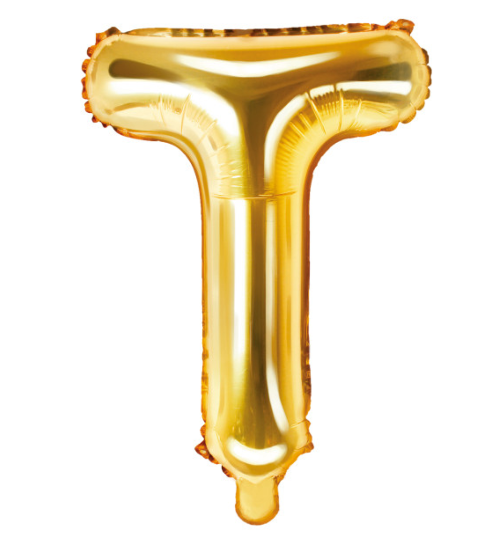 Balón "T" - zlatá