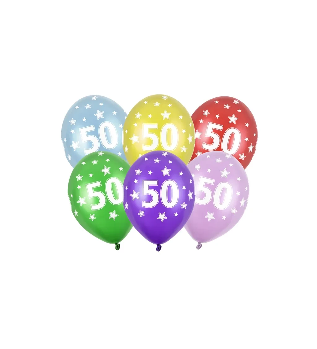 Farebný balón s číslom 50