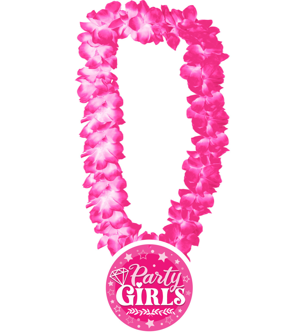 Havajský veniec ružový "Party girls"