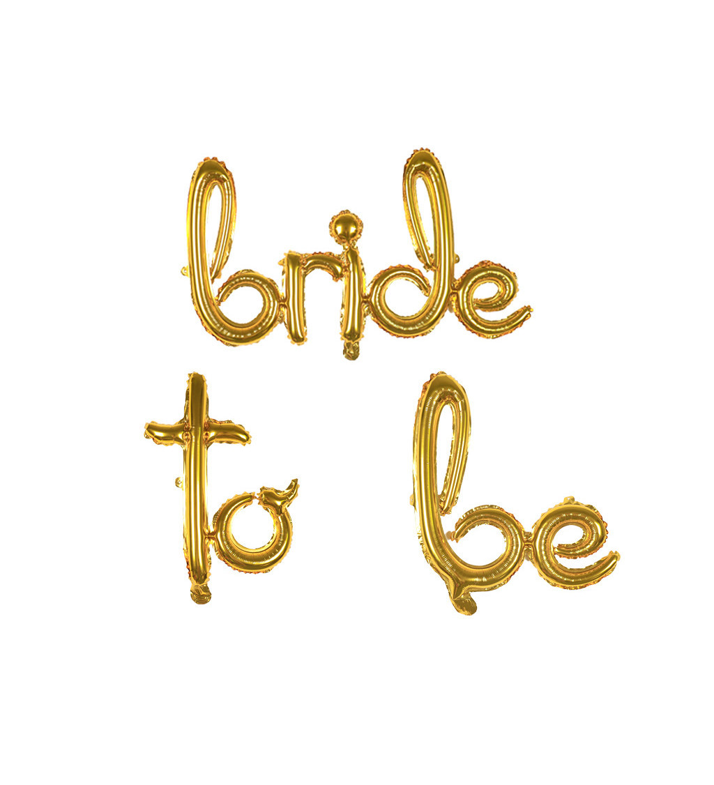 Fóliový balónik s nápisom bride to be v zlatej farbe