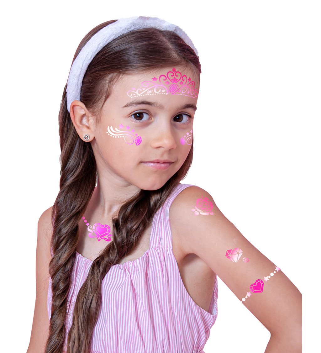 Detská šablóna na make-up princezná