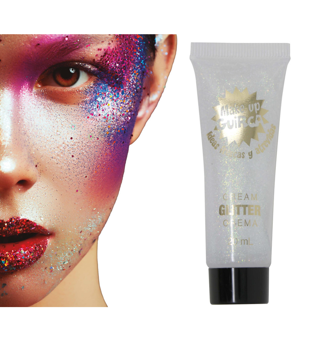 Trblietavý krémový make-up dúhový
