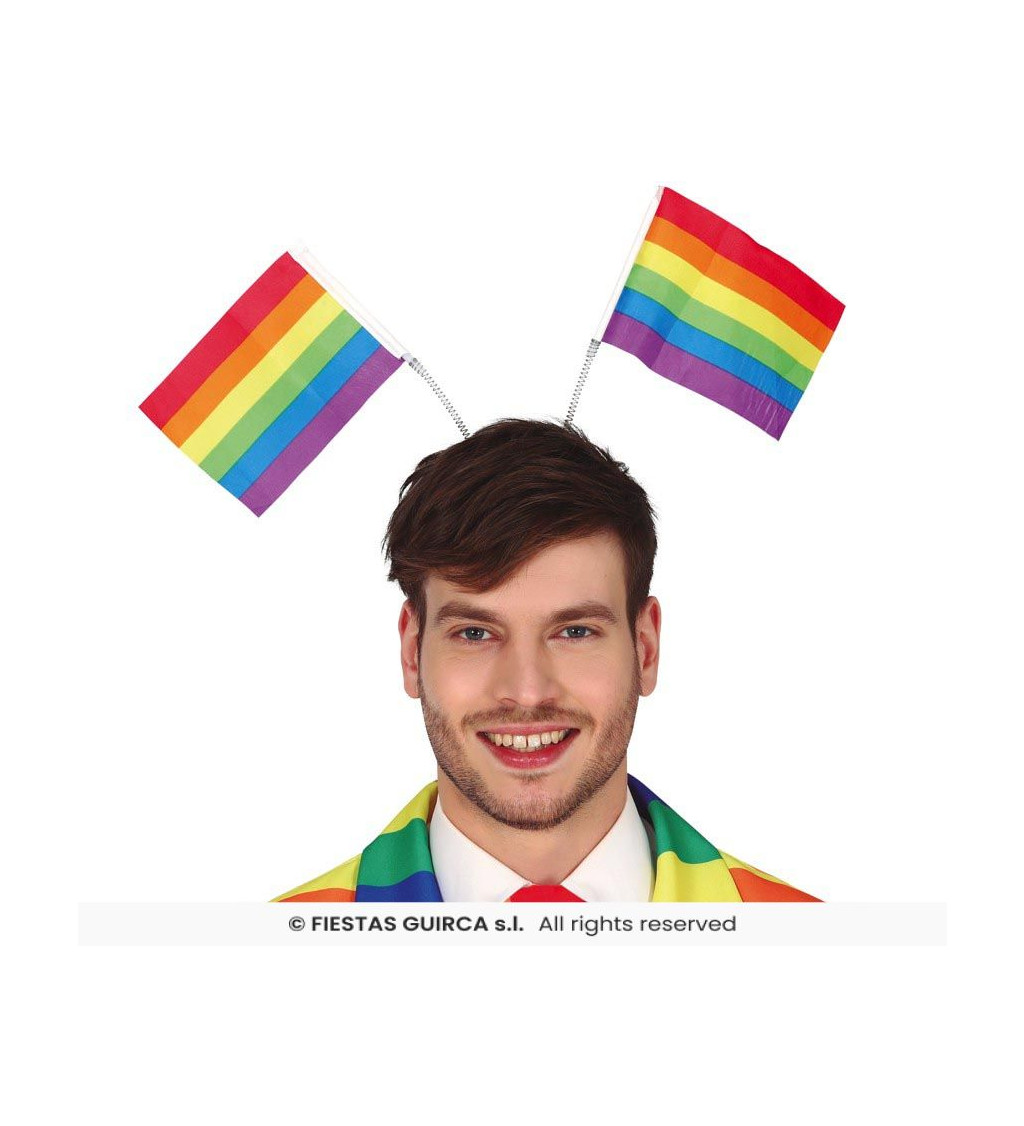 čelenka - dúhové vlajky