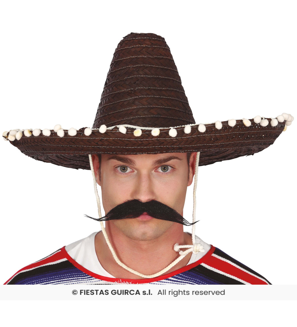 Čierny slamený klobúk