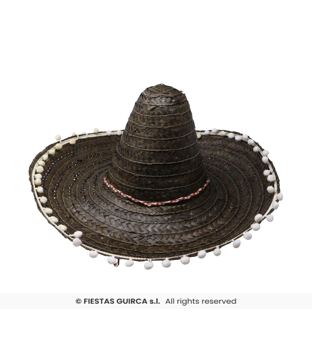 Čierny slamený klobúk