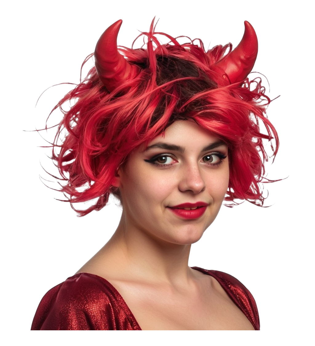 Dámska parochňa – diablica s rohmi