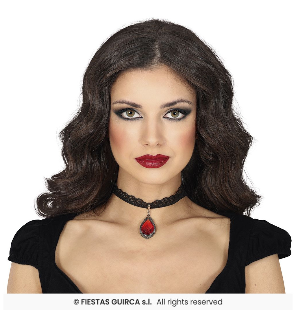 Choker náhrdelník s rubínom