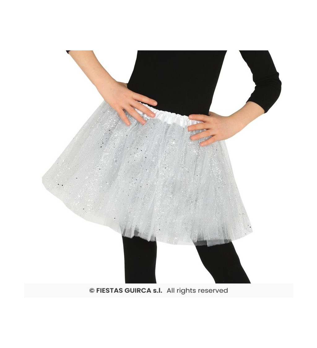 Detská biela tutu sukňa