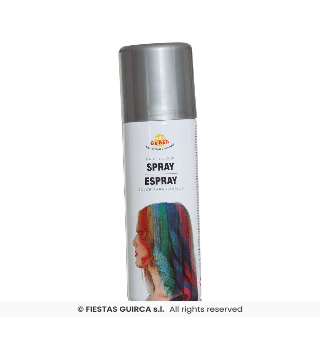 Sprej na vlasy strieborný