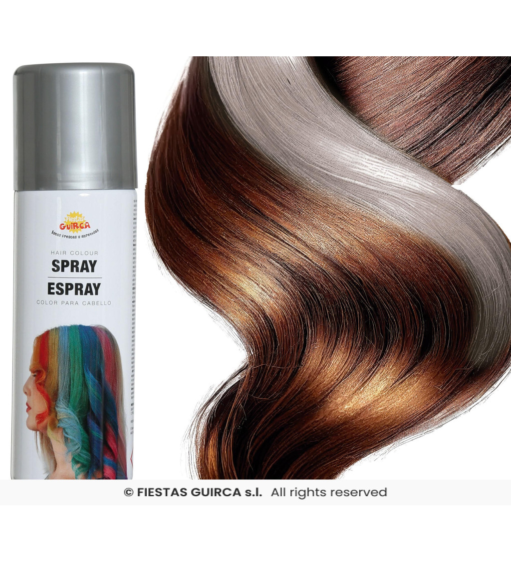 Sprej na vlasy strieborný