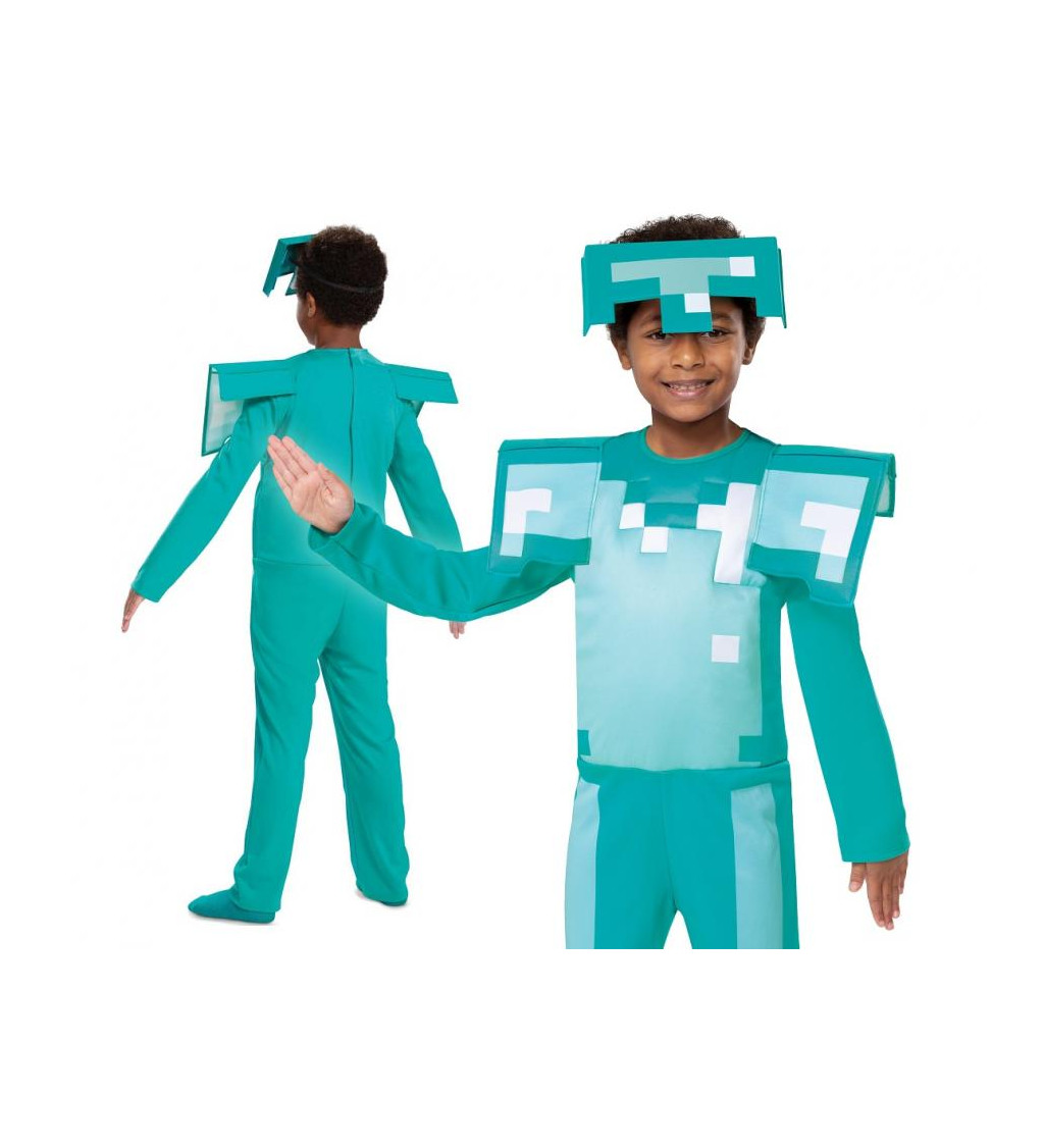 Detský kostým Minecraft diamantová zbroj
