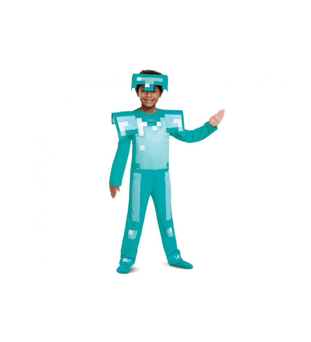 Detský kostým Minecraft diamantová zbroj