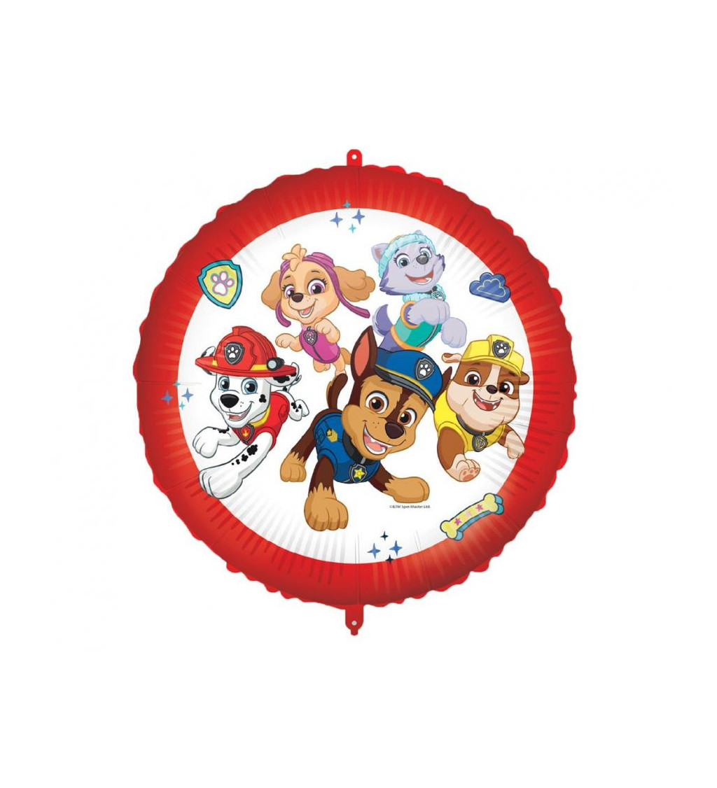 Fóliový balónik okrúhly Paw Patrol 46 cm