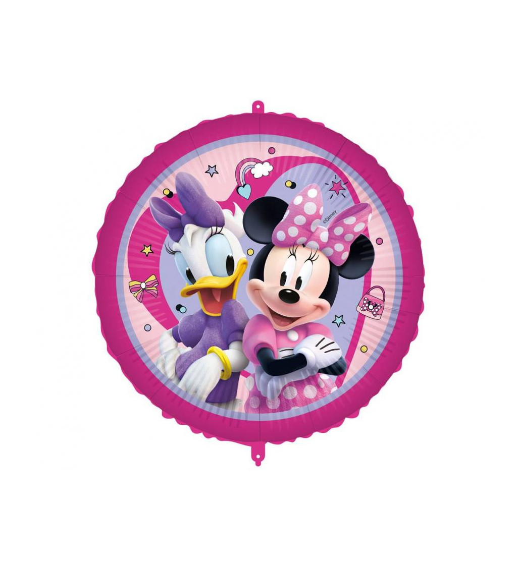 Fóliový balónik okrúhly Minnie a Daisy 46 cm