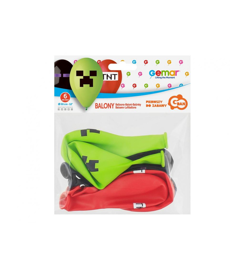 Súprava latexových balónikov TNT 6 ks 30 cm