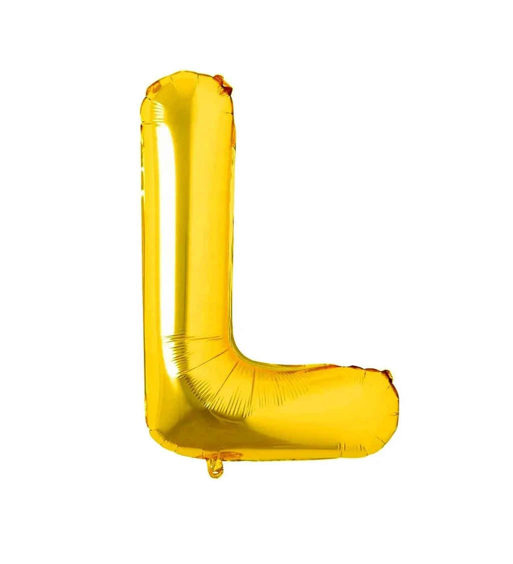 Fóliový balónik písmeno L zlaté 80 cm