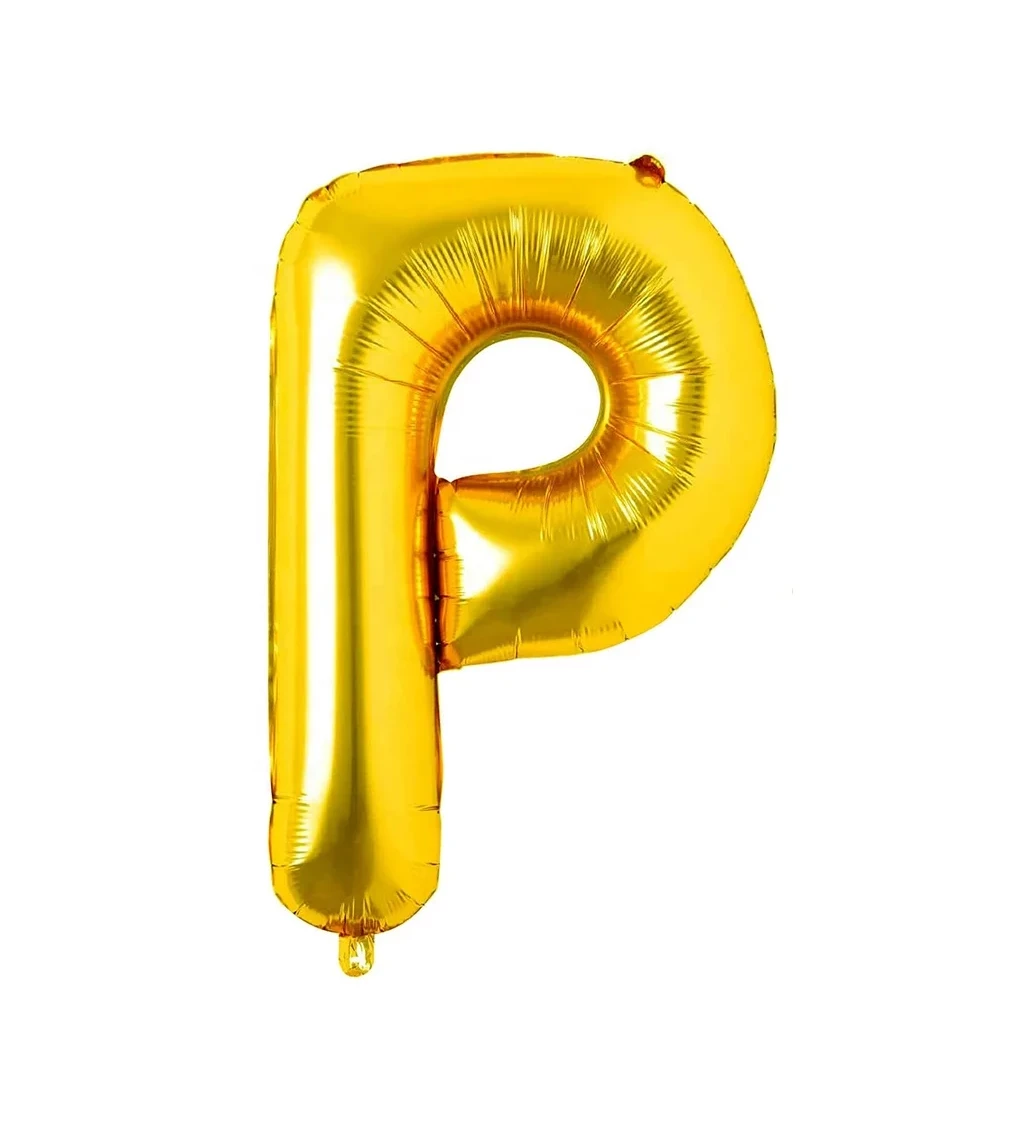 Fóliový balónik písmeno P zlaté 80 cm