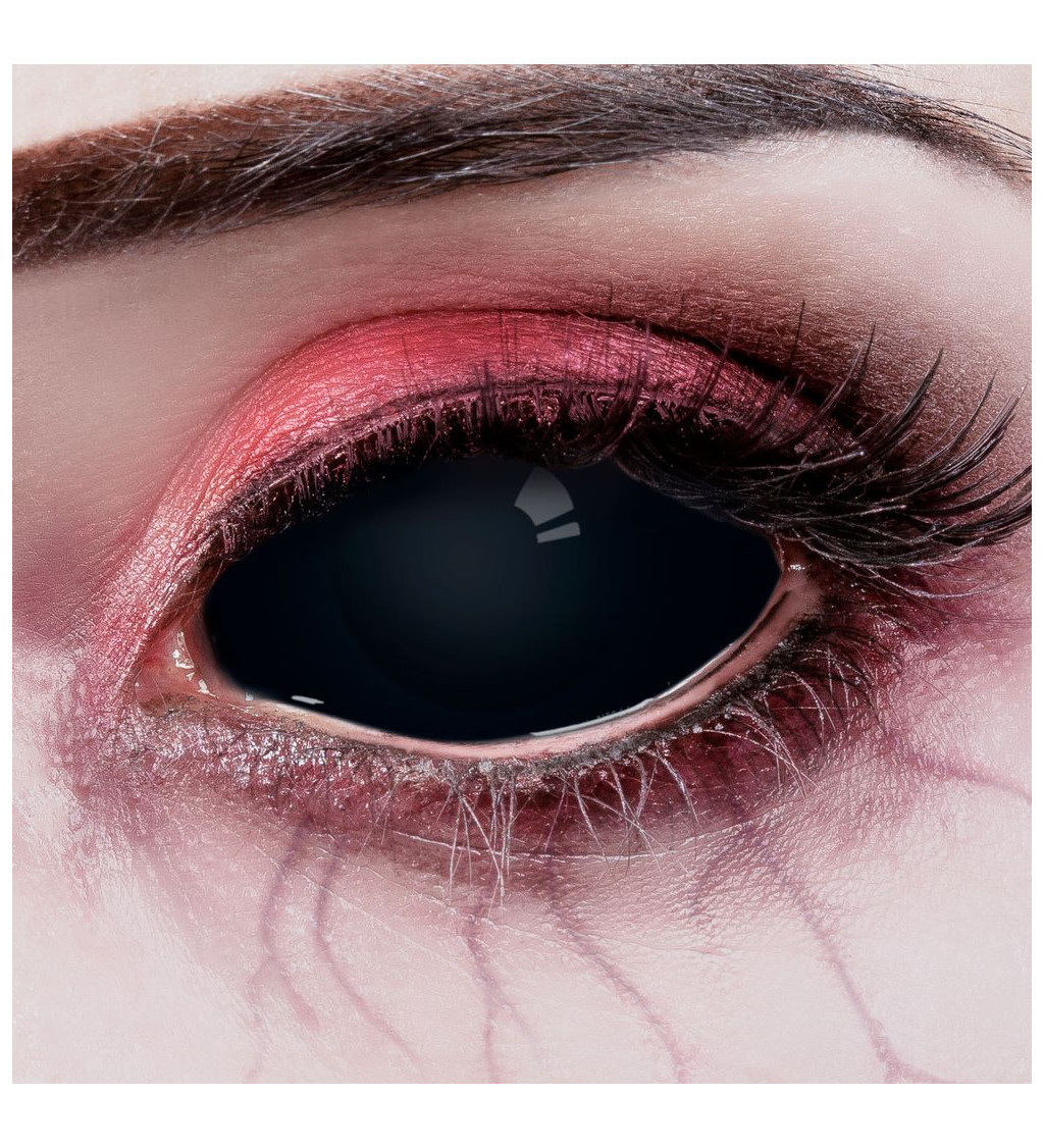 Ročné kontaktné šošovky - Sclera Black