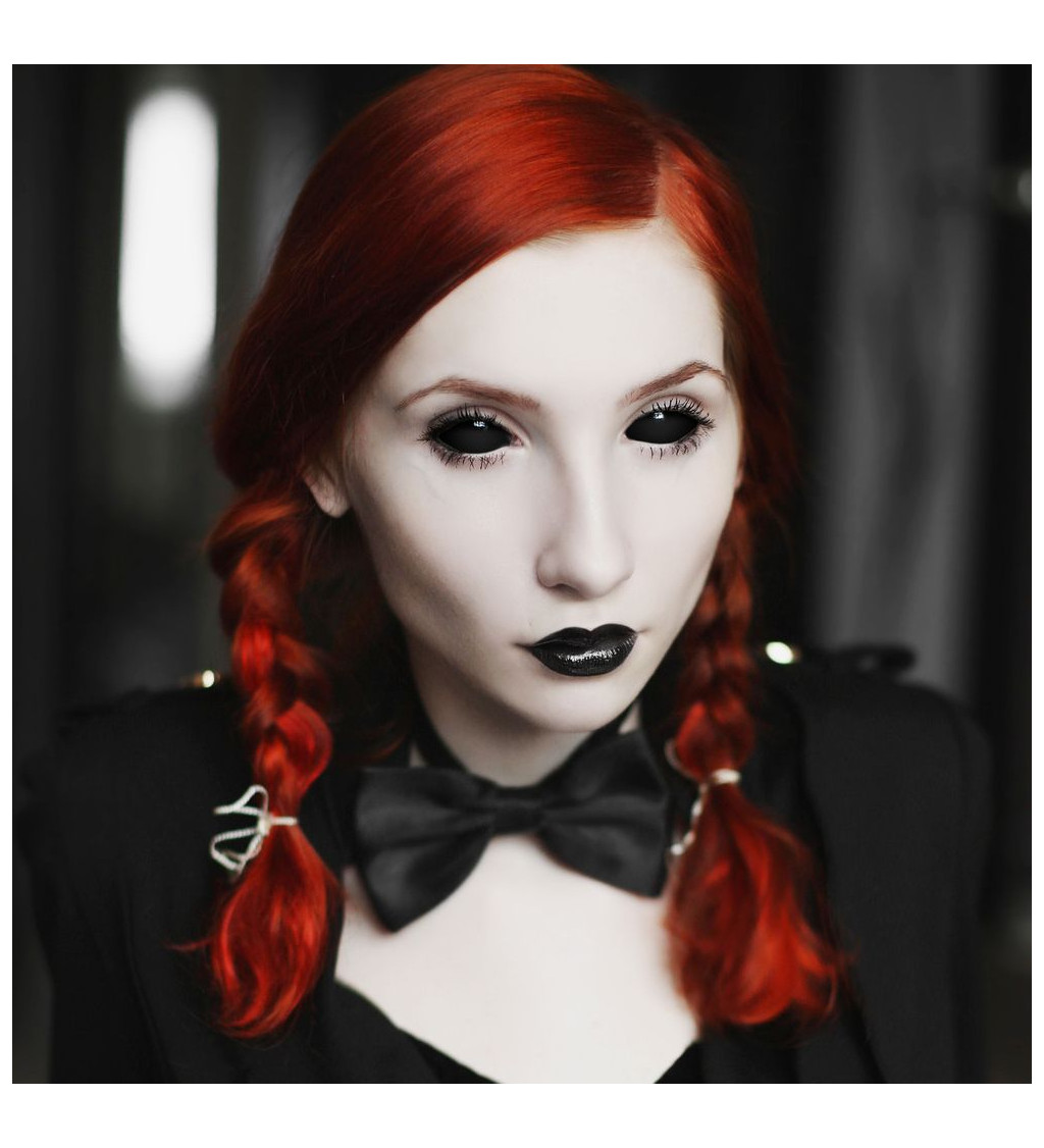 Ročné kontaktné šošovky - Sclera Black