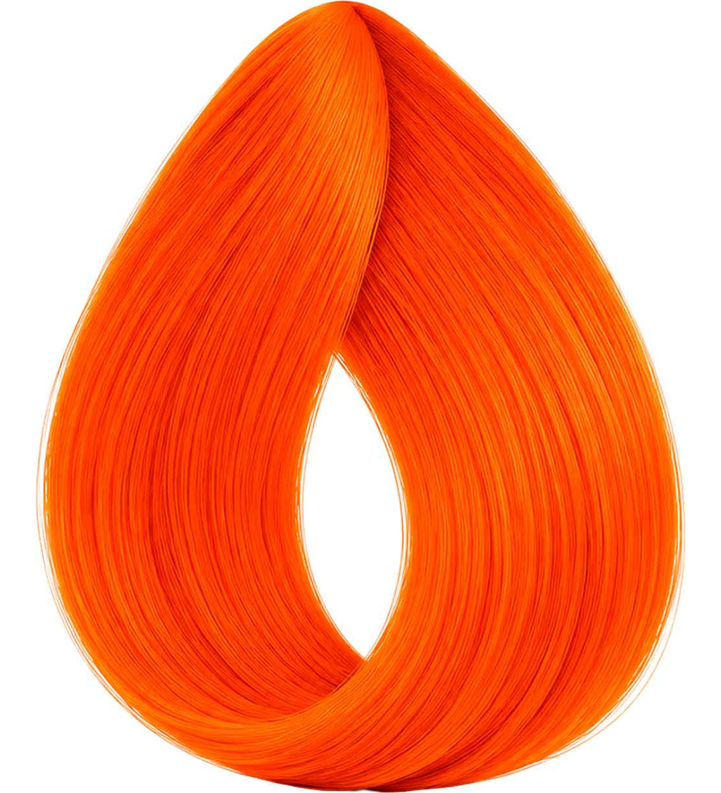 Oranžový farebný sprej na vlasy