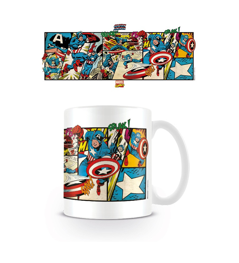 Keramický hrnček Marvel Comics (Captain America Panels)