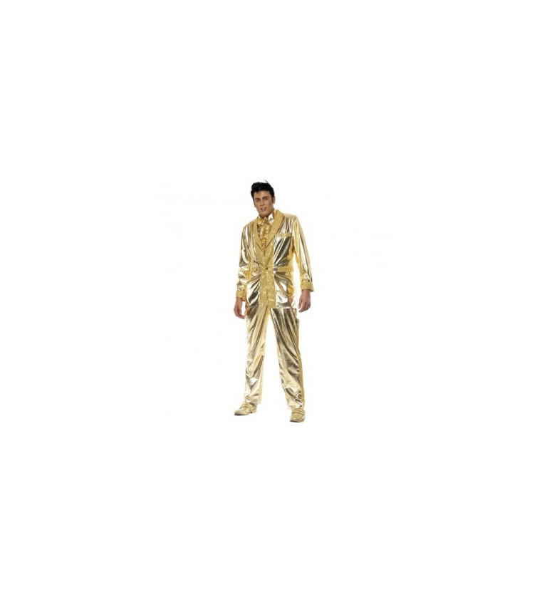 Kostým pre mužov - Elvis zlatý