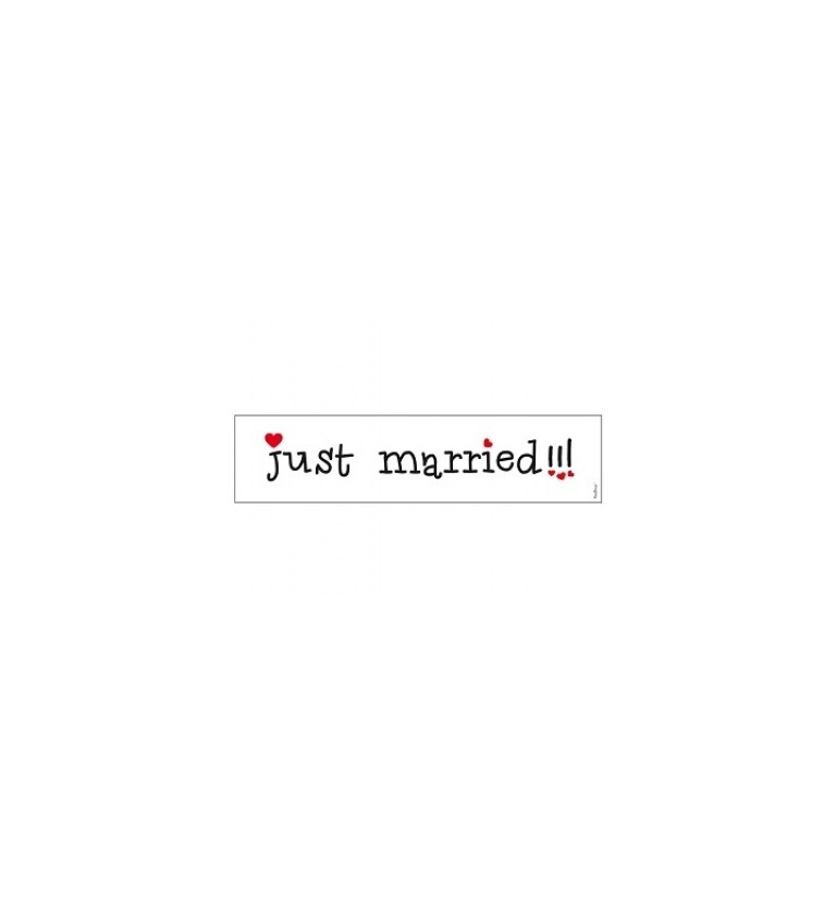 Dekorácia SPZ kartička "Just Married"
