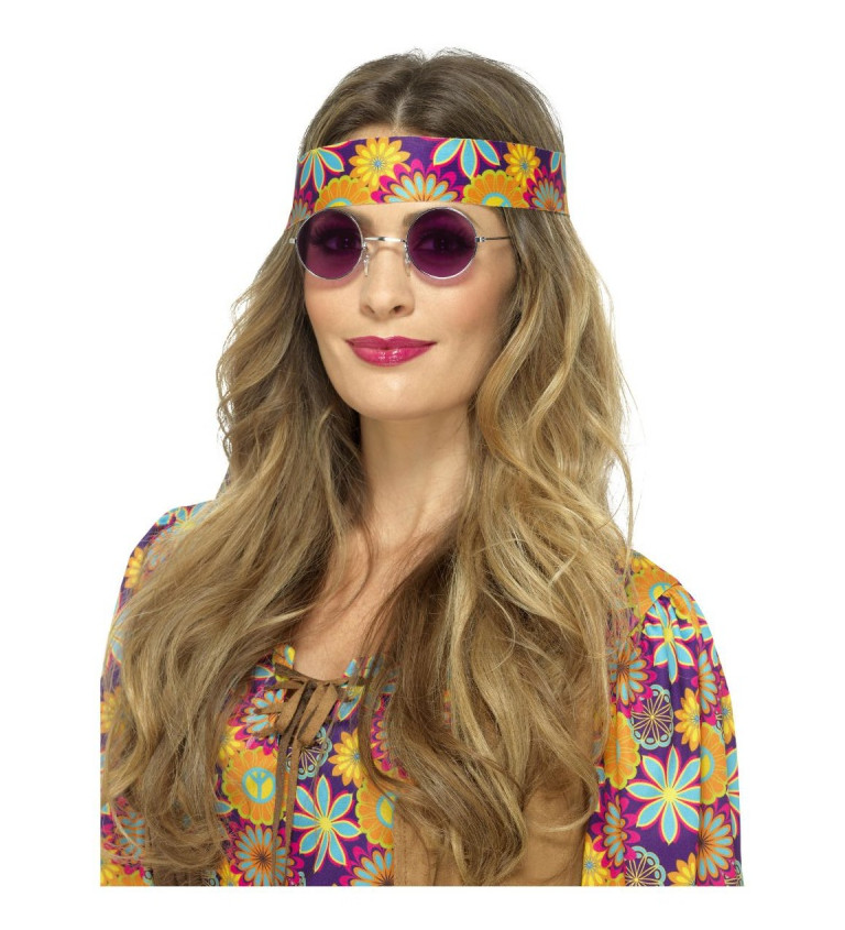 Hippie okuliare - fialové