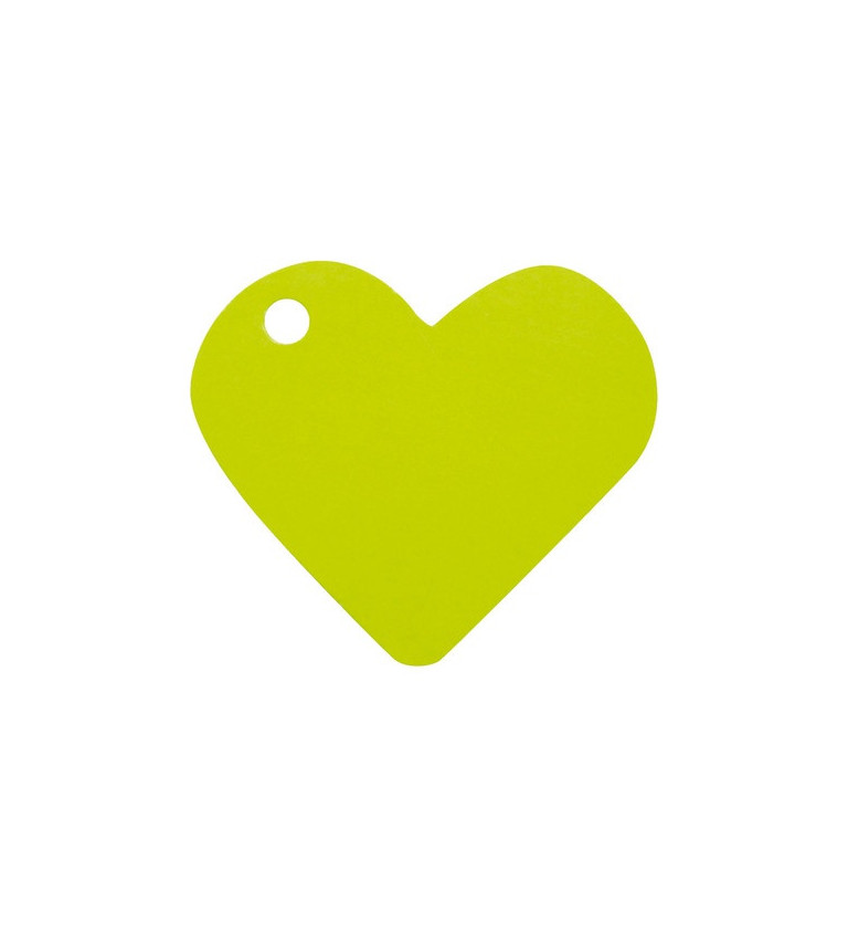 Menovka Srdce - svetlo zelené