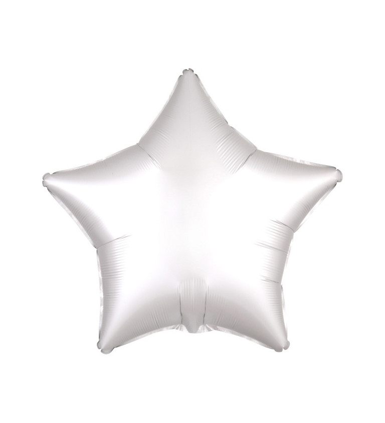 Fóliový balónik v tvare hviezdy - biely
