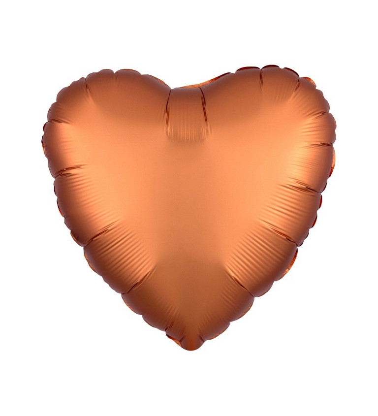 Fóliový balónik v tvare srdca - bronzový