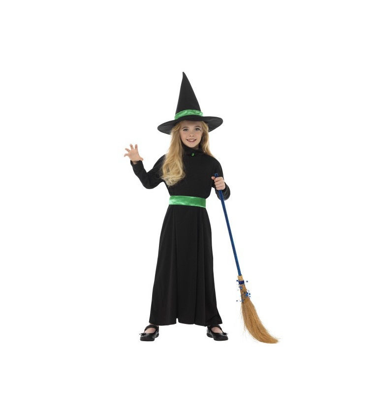 Detský kostým "Čierna čarodejka"
