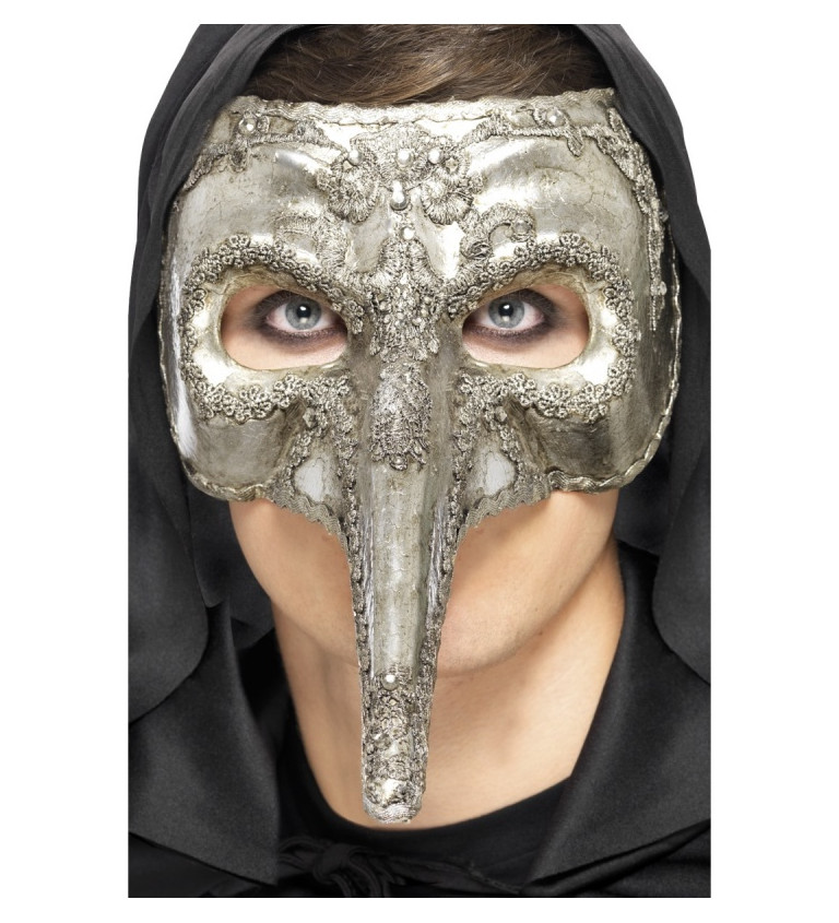 Benátska maska Dlhý nos deluxe
