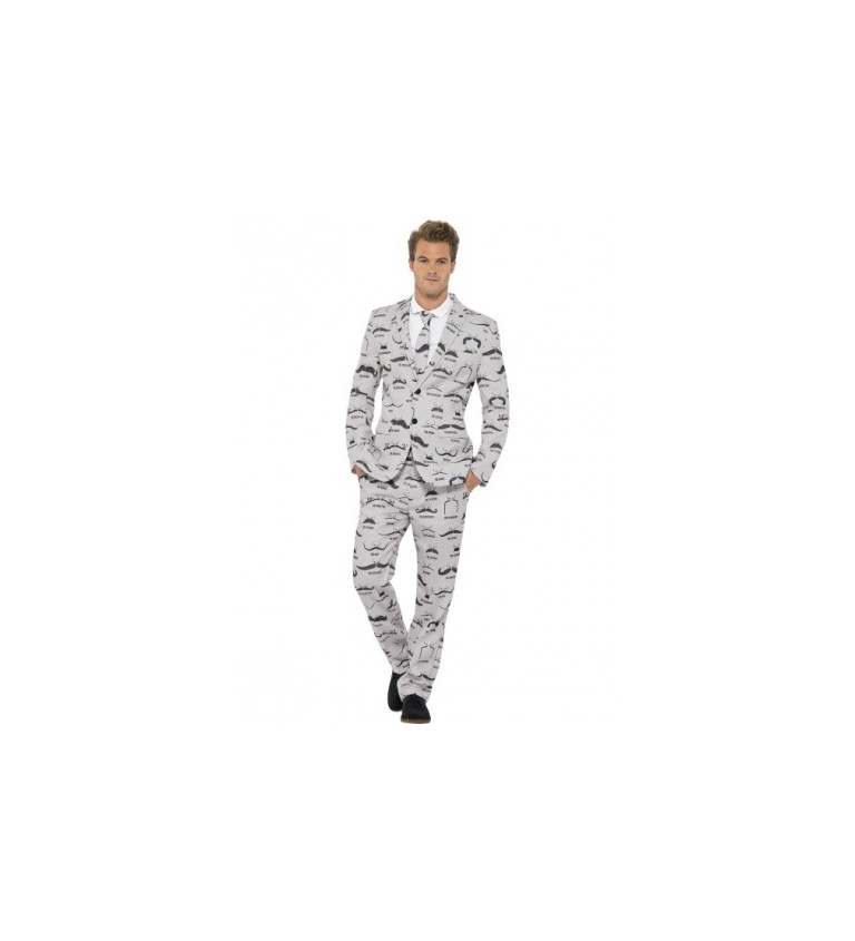 Kostým pre mužov - Oblek so vzorom fúzov