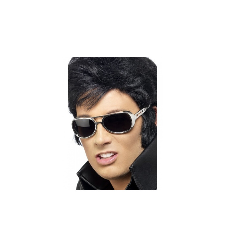 Okuliare - Elvis, farba strieborná