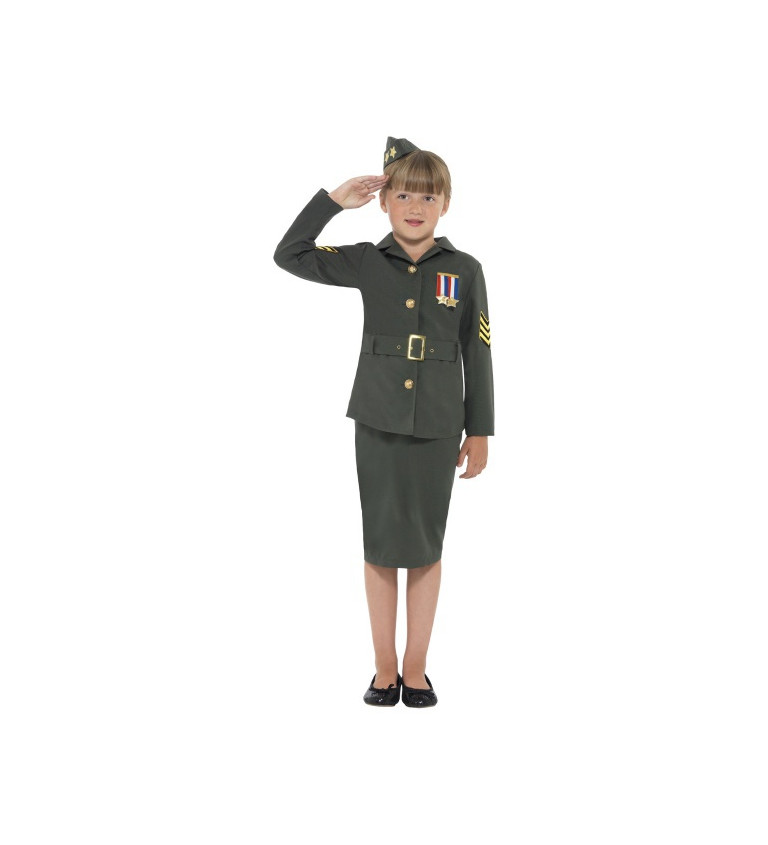 Vojenský dievčenský kostým