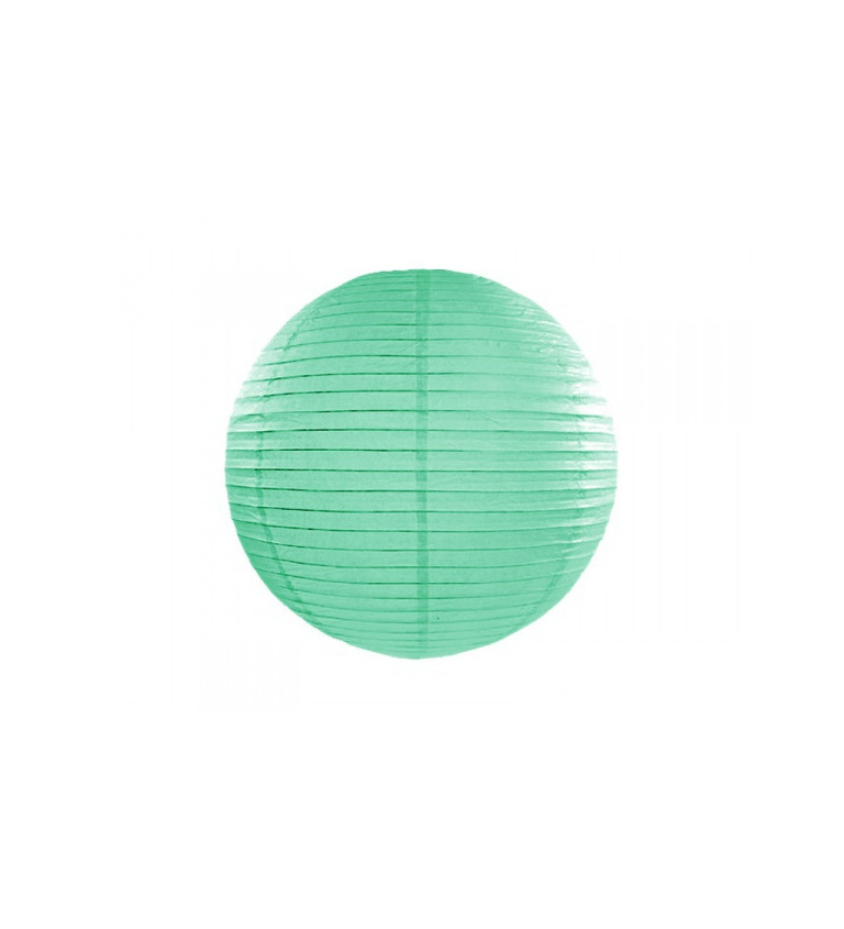 Papierový lampión - pepermintovo zelený 35 cm