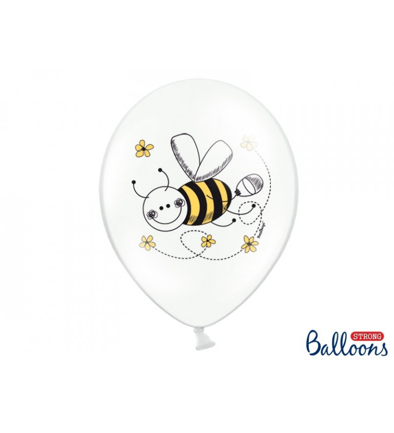 Balónik biely/žltý - včela